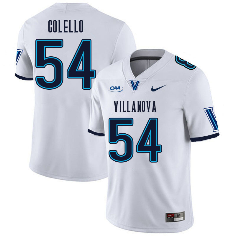 Men #54 Thomas Colello Villanova Wildcats College Football Jerseys Stitched Sale-White